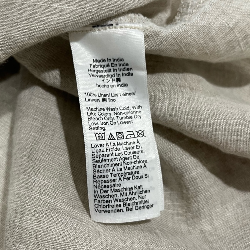 J. Crew Women's Capitaine Linen Shirtdress Beige Size XL - Picture 10 of 10